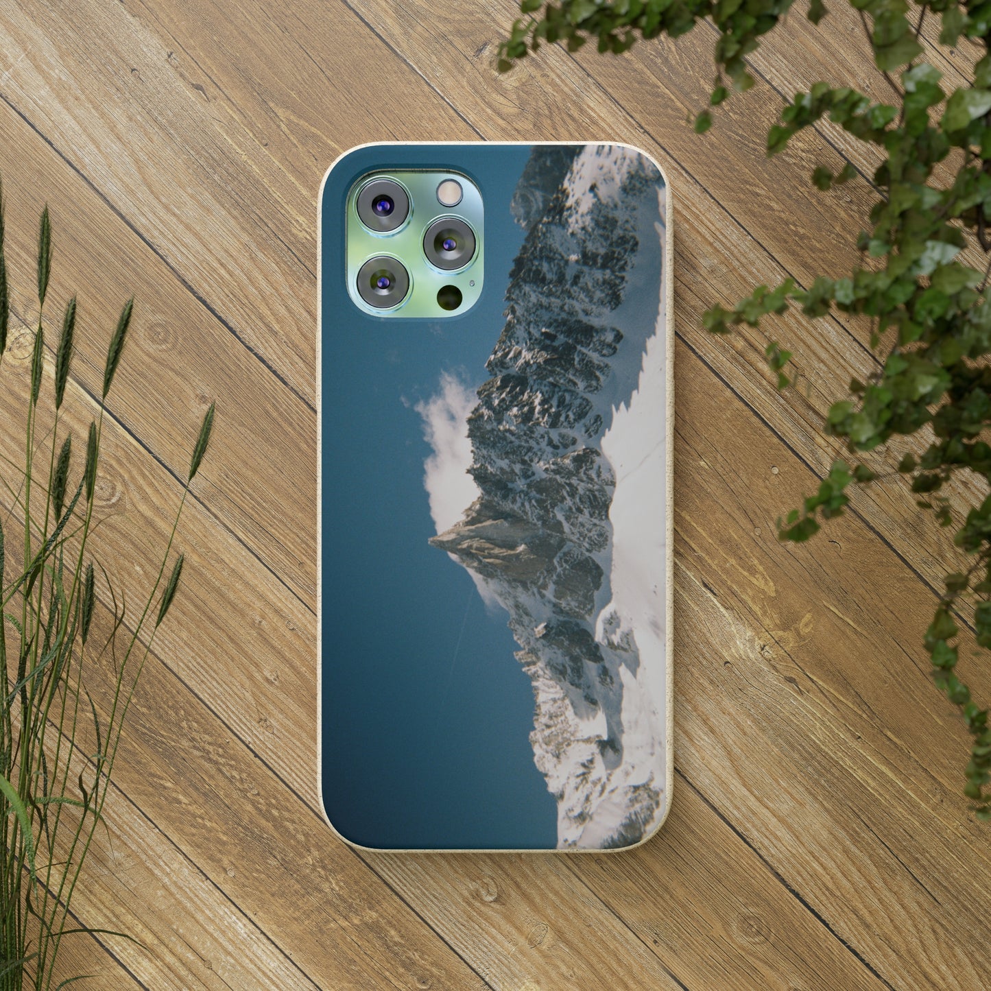 Winter Panorama of Matterhorn on a Biodegradable Case