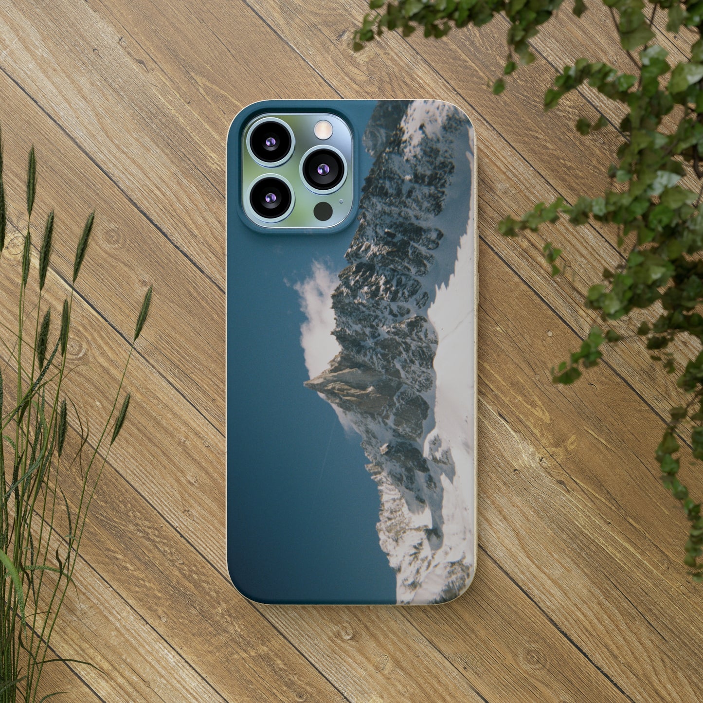 Winter Panorama of Matterhorn on a Biodegradable Case