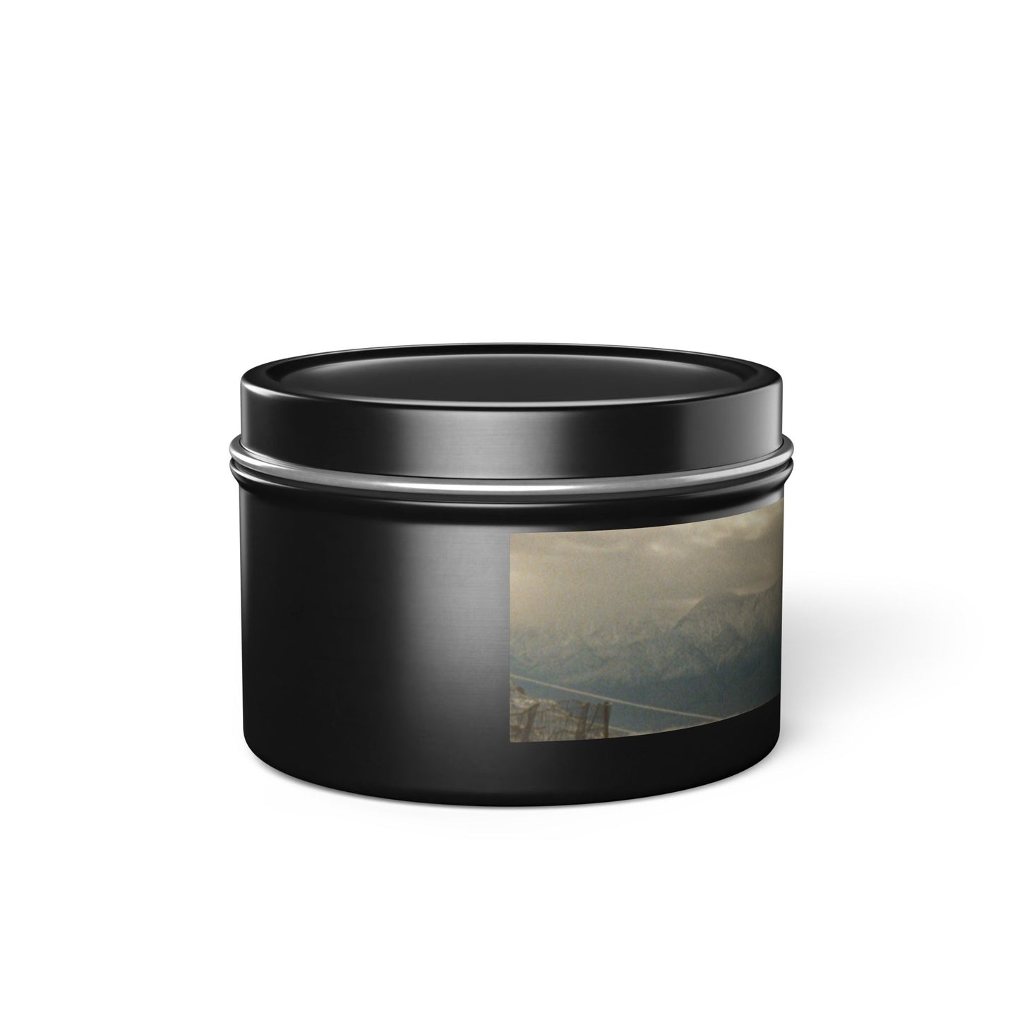Hand-Poured Moody Winter Eastern Sierras Panoramic Landscape Tin Candle