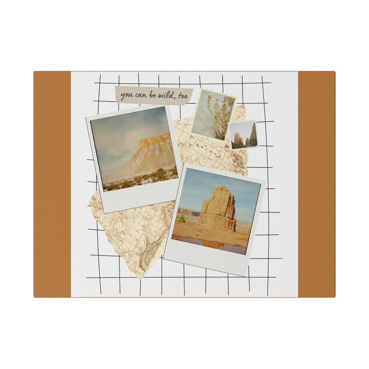 The Wild West - You Can Be Wild, Too printed on 12" x 9" Stretched Canvas