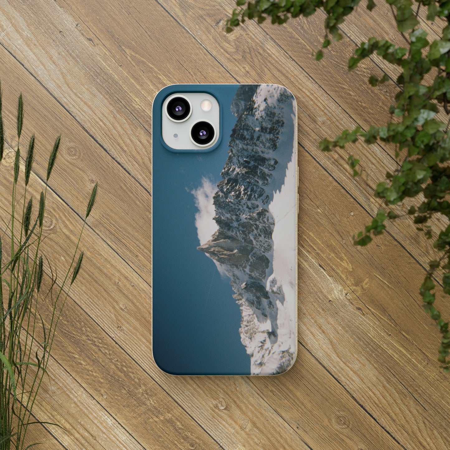 Winter Panorama of Matterhorn on a Biodegradable Case
