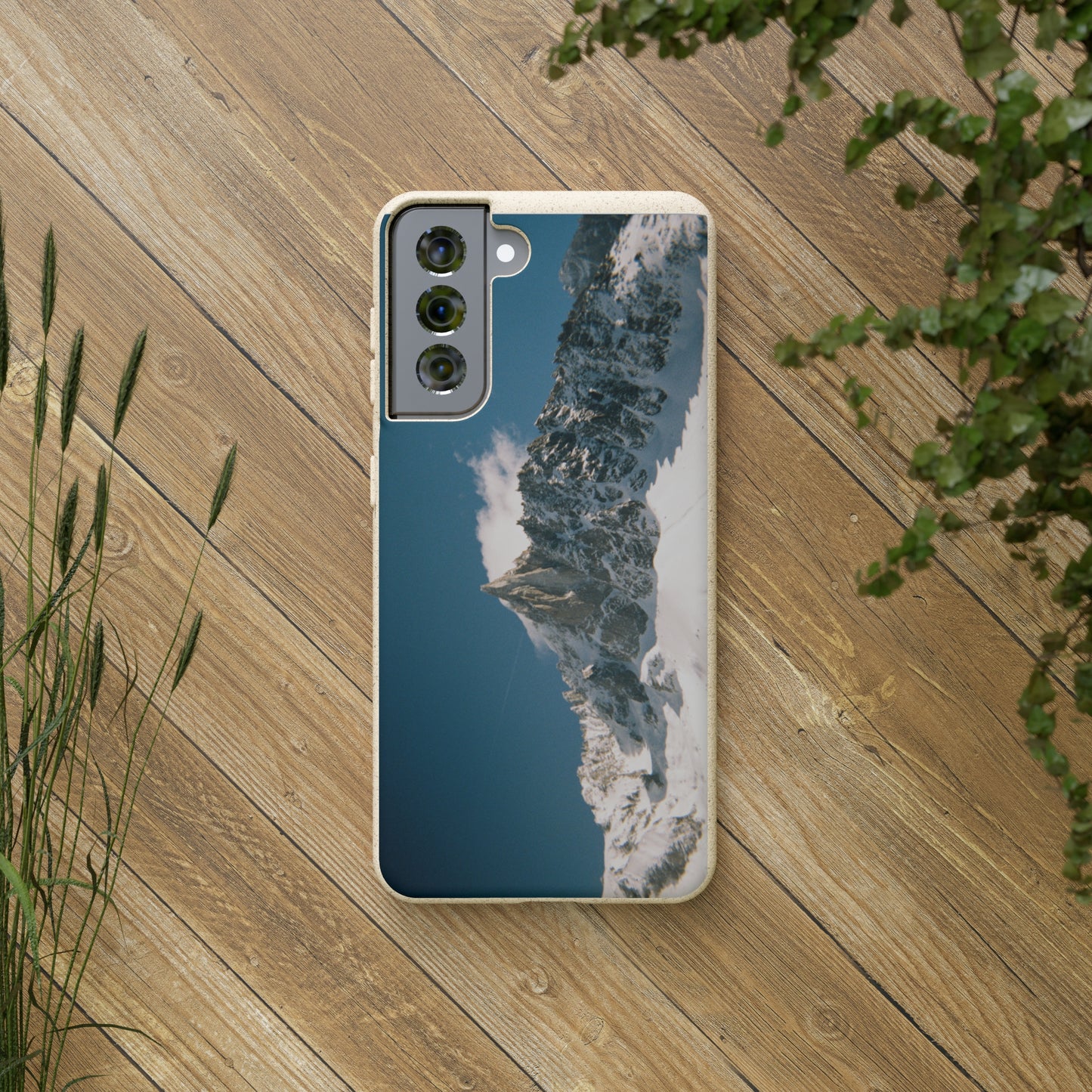Winter Panorama of Matterhorn on a Biodegradable Case