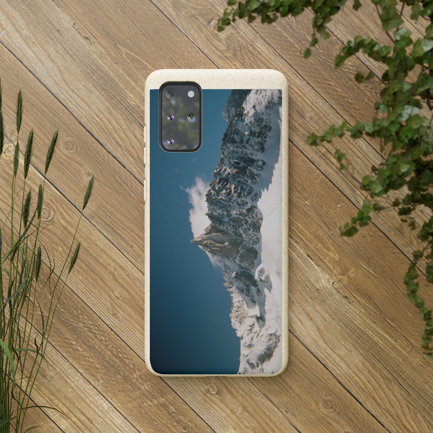 Winter Panorama of Matterhorn on a Biodegradable Case