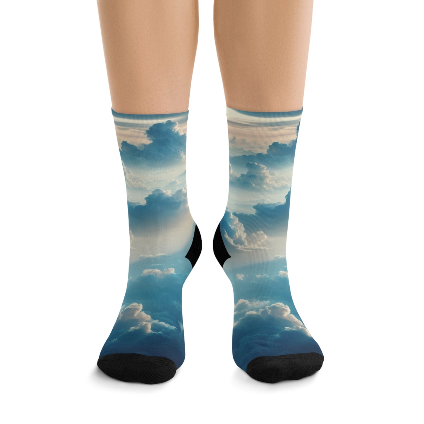 Dreamy Cloud Print Recycled Poly Socks
