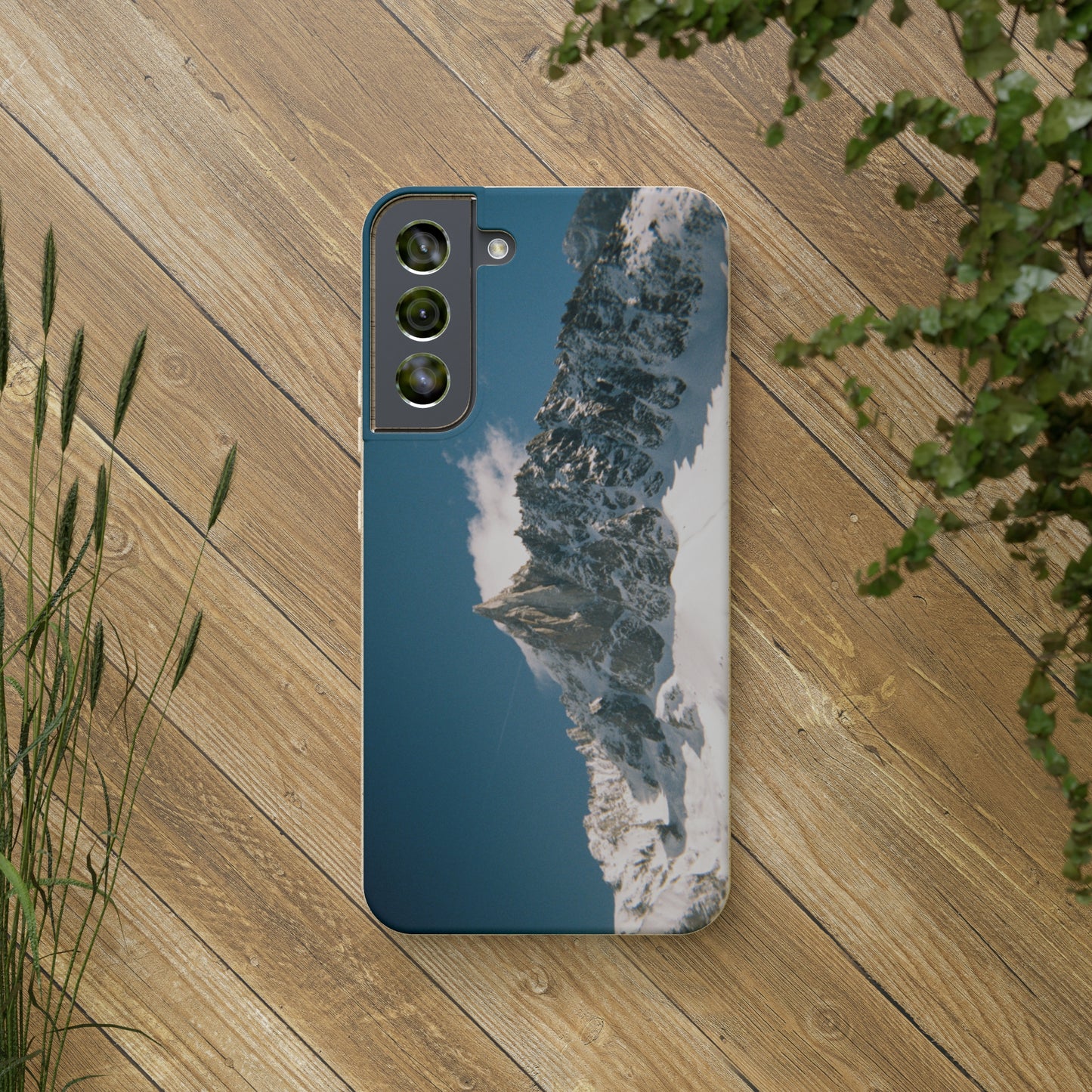 Winter Panorama of Matterhorn on a Biodegradable Case