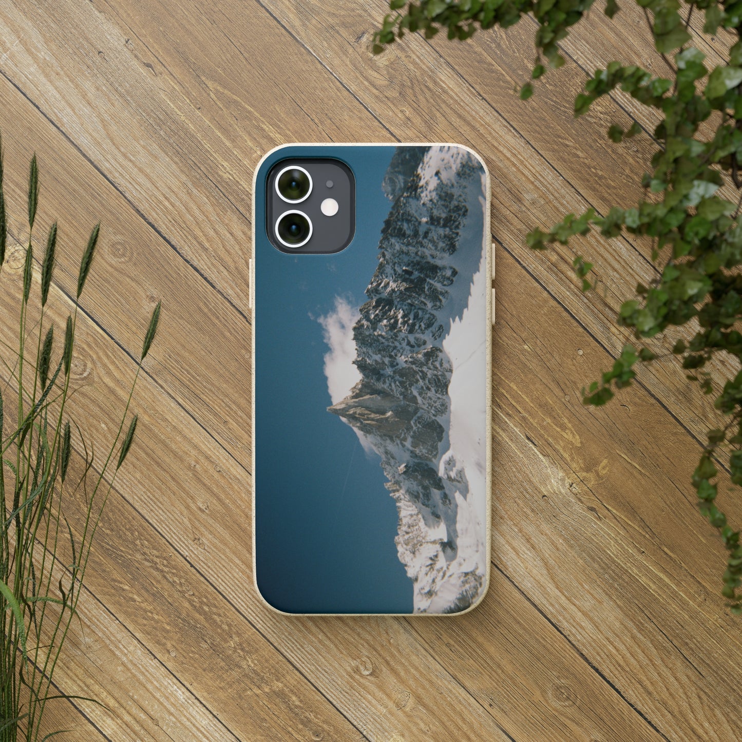Winter Panorama of Matterhorn on a Biodegradable Case