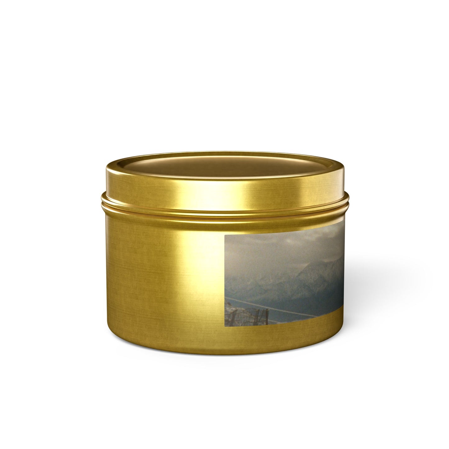 Hand-Poured Moody Winter Eastern Sierras Panoramic Landscape Tin Candle