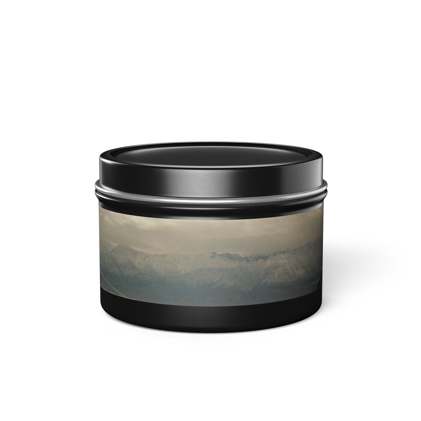 Hand-Poured Moody Winter Eastern Sierras Panoramic Landscape Tin Candle