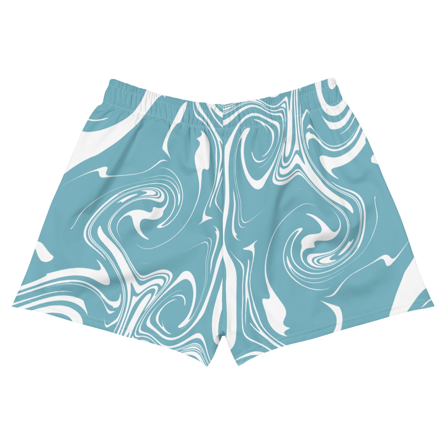 Blue Swirl Print Unisex Athletic Shorts – Vibrant & Comfortable