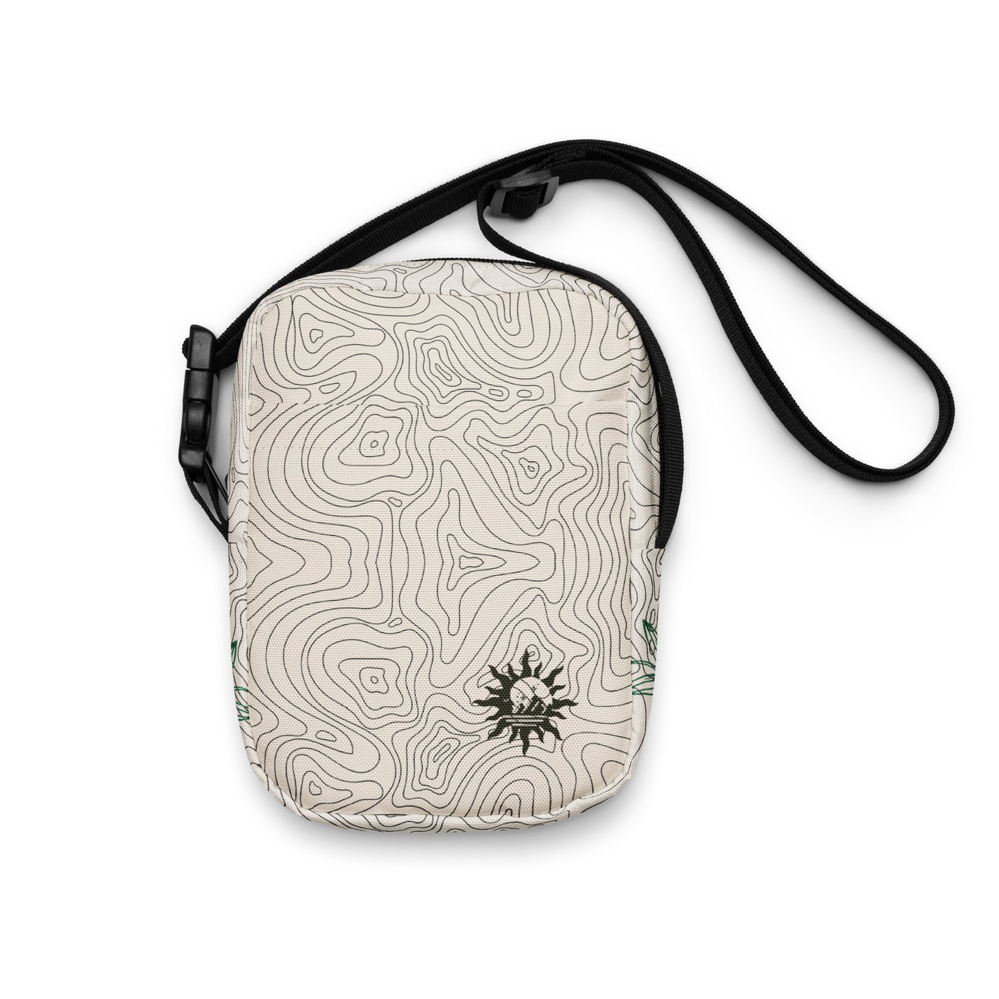 Abstract Line Print Utility Crossbody Bag – All-Over Design, Stylish & Practical – Versatile Accessory