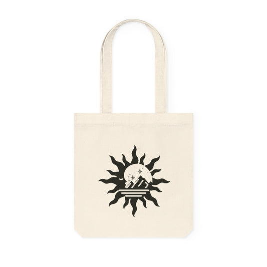 Sun, Moon, Mountains, and Stars Eco Tote Bag -  Reusable Shopping Natural Bag