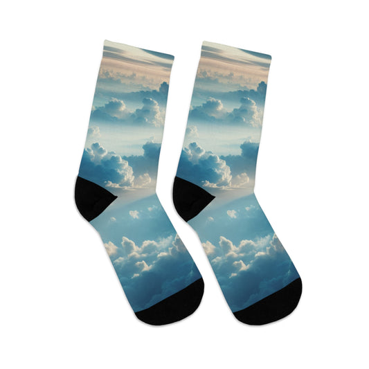 Dreamy Cloud Print Recycled Poly Socks