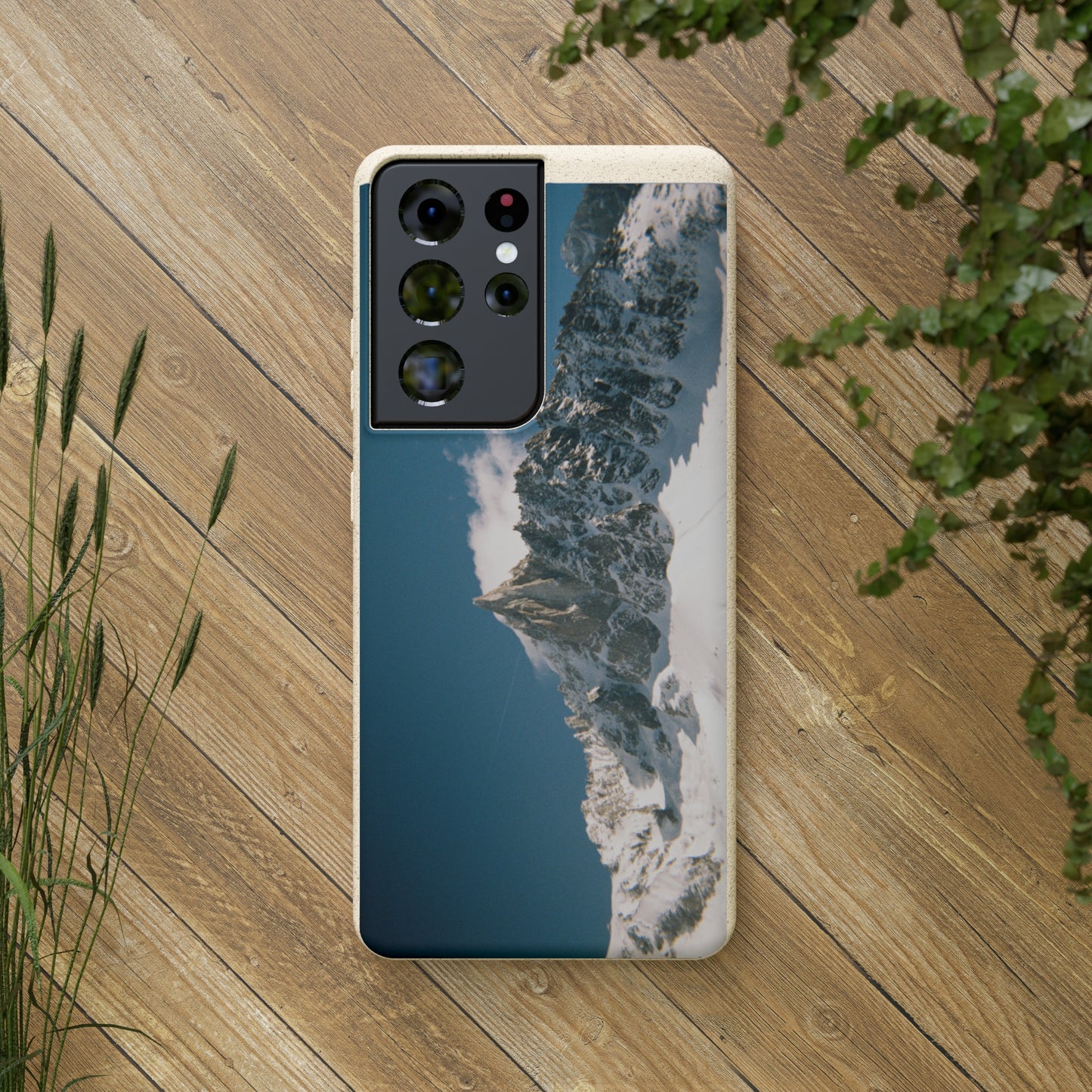 Winter Panorama of Matterhorn on a Biodegradable Case