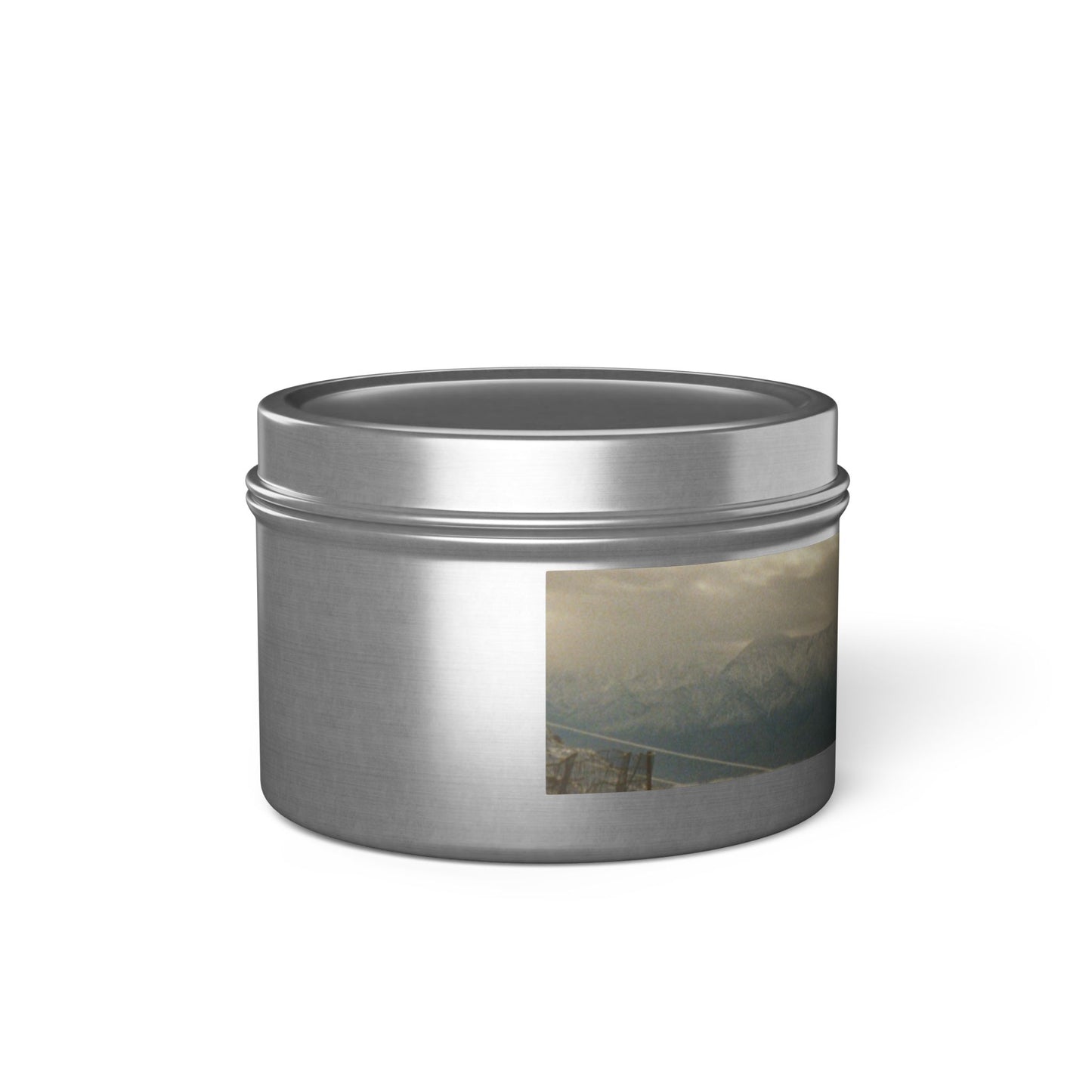 Hand-Poured Moody Winter Eastern Sierras Panoramic Landscape Tin Candle