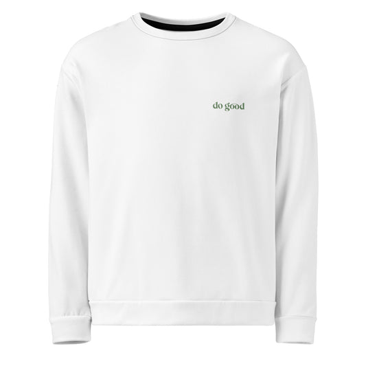 'Do Good' Made from Recycled Materials Unisex Sweatshirt – Sustainable & Comfortable Fashion
