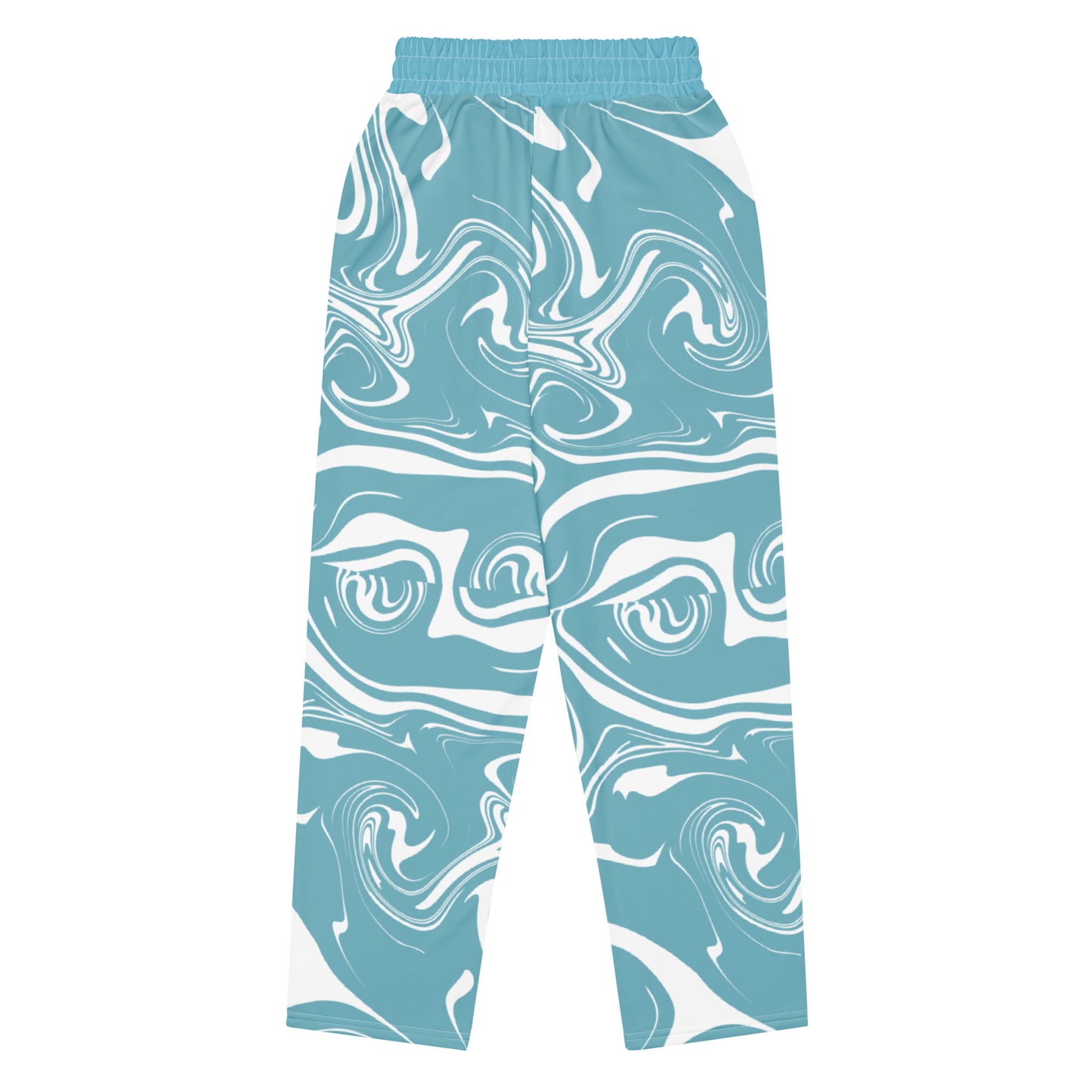 Blue Swirl Unisex Wide-Leg Joggers – Trendy & Comfortable – Stylish for Relaxed or Active Wear
