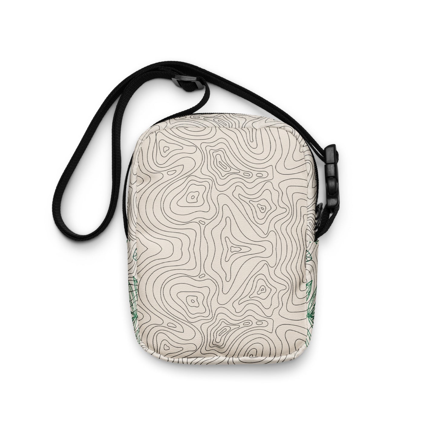 Abstract Line Print Utility Crossbody Bag – All-Over Design, Stylish & Practical – Versatile Accessory