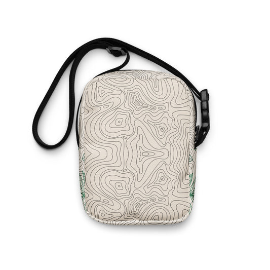 Abstract Line Print Utility Crossbody Bag – All-Over Design, Stylish & Practical – Versatile Accessory