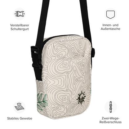 Abstract Line Print Utility Crossbody Bag – All-Over Design, Stylish & Practical – Versatile Accessory