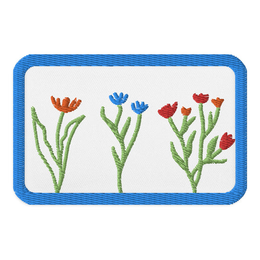 Floral Embroidered Patch – Elegant & Versatile – Perfect for Customizing Apparel & Accessories