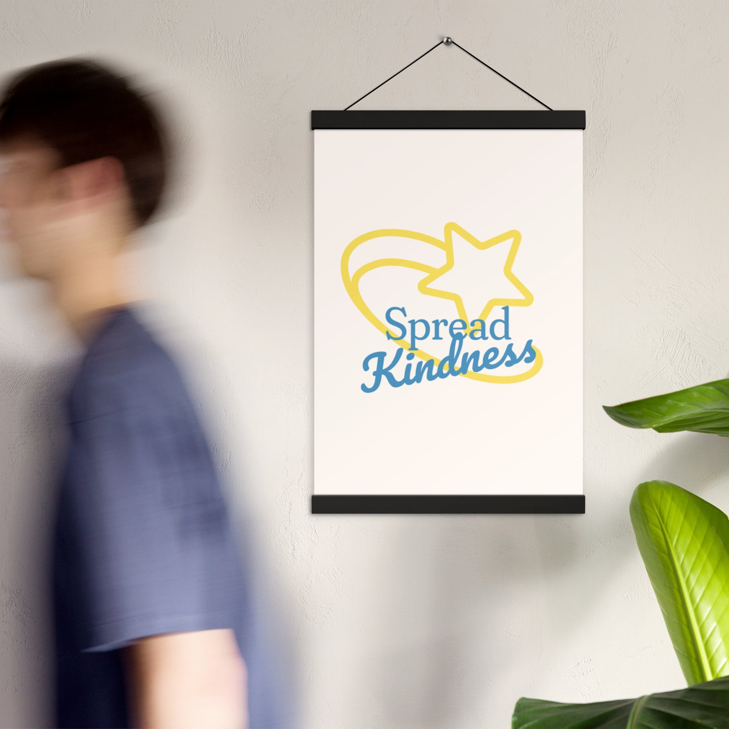 'Spread Kindness' Hanging Poster – Inspirational Wall Art – Uplifting Design for Any Space