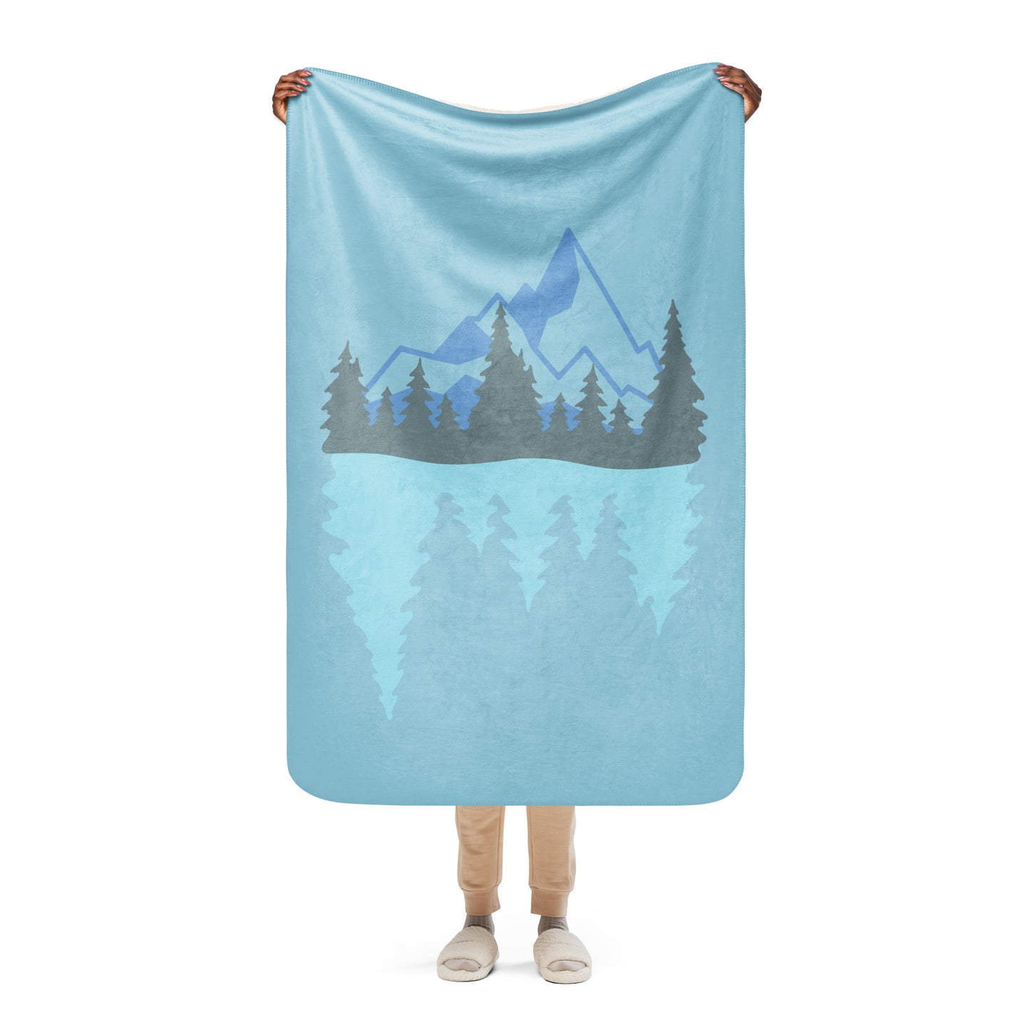 Blue Mountain Sherpa blanket