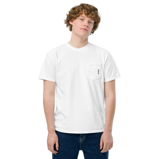 [pronouns] He/They Unisex Pocket Tee - Sizes S, M, L, XL, 2XL