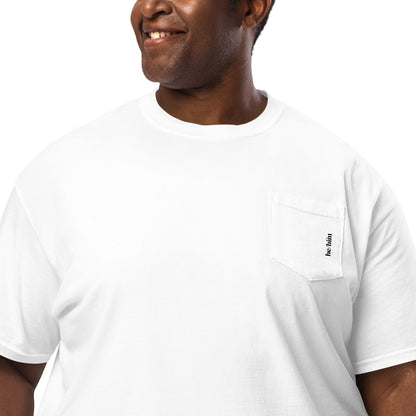 [pronouns] He/Him Unisex Pocket Tee - Sizes S, M, L, XL, 2XL